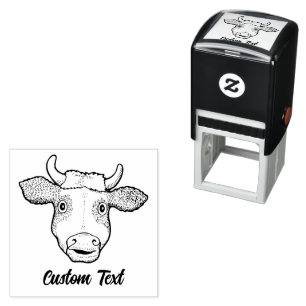 Surprised Cow Self-inking Stamp
