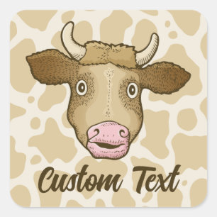 Surprised Cow Sticker