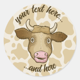 Surprised Cow Sticker
