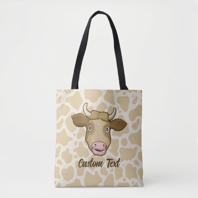 Surprised Cow Tote Bag (Front)