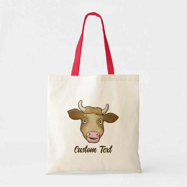 Surprised Cow Tote Bag (Front)