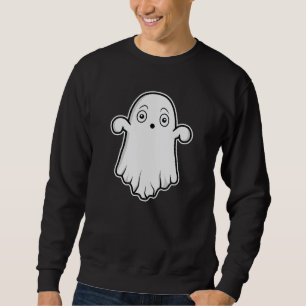 Surprised Cute Ghost Spirit Character Halloween Sweatshirt