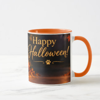 Surprised Dog Happy Halloween Jack-o'-Lantern Mug
