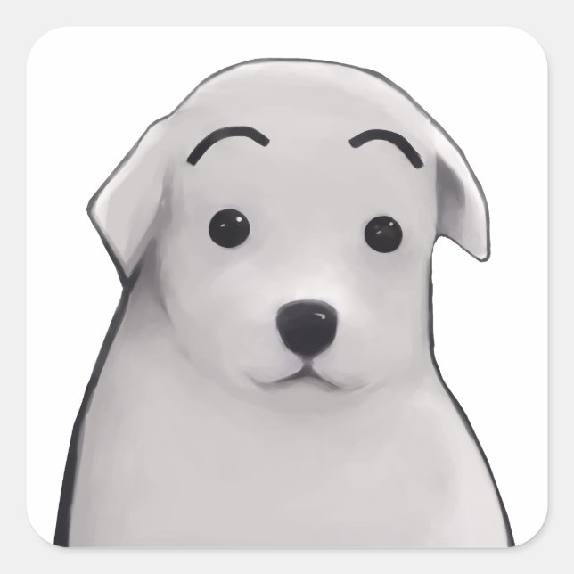 Surprised dog sticker (Front)