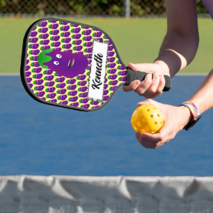 Surprised Eggplant by Kenneth Yoncich Pickleball Paddle