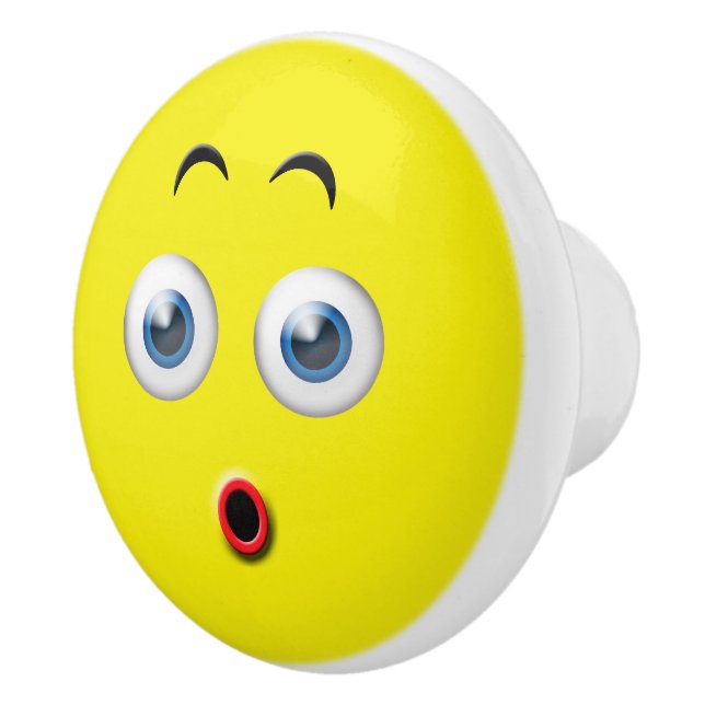 Surprised Face Emoji Ceramic Knob (Right)