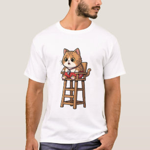 Surprised Lifeguard Cat T-Shirt