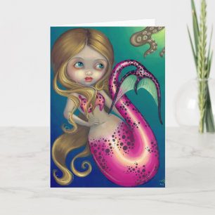 "Surprised Mermaid" Greeting Card