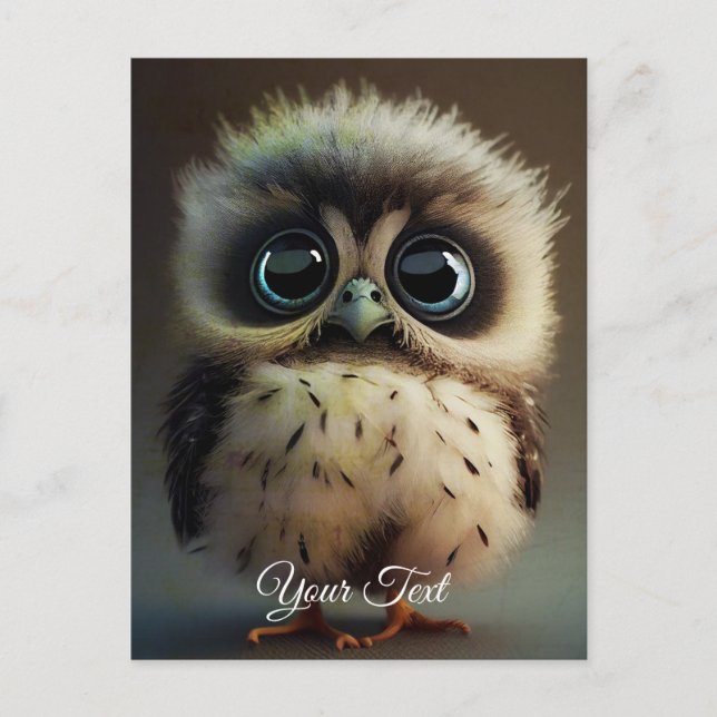 Surprised Owlet.  Postcard (Front)
