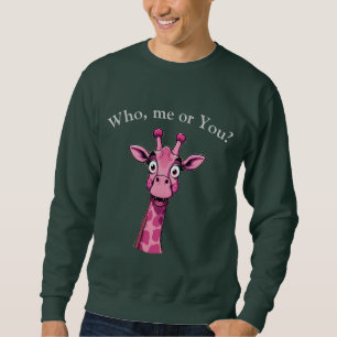 Surprised Pink Giraffe Sweatshirt