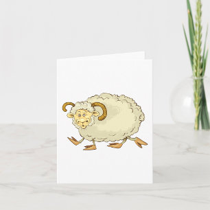 Surprised Ram Sheep Funny Farm Animal Card