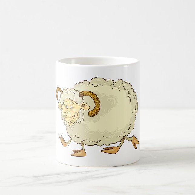 Surprised Ram Sheep Funny Farm Animal Coffee Mug (Creator Uploaded)