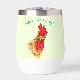 Surprised Rooster Custom Text Funny