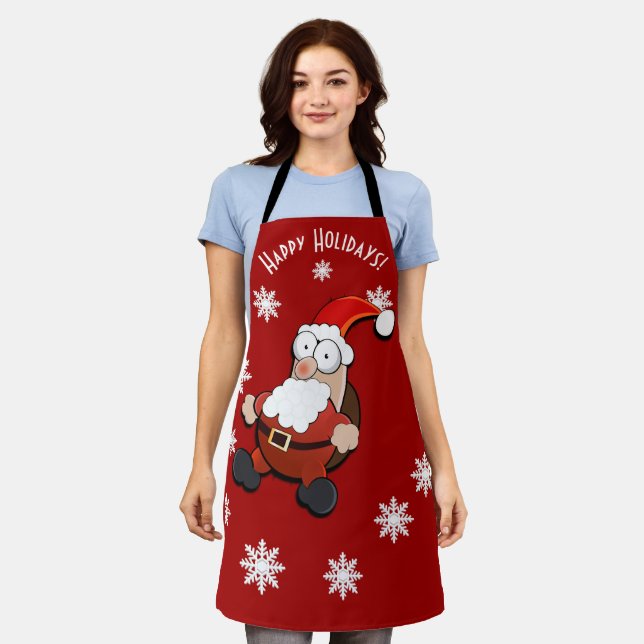 Surprised Santa Custom  Apron (Worn)