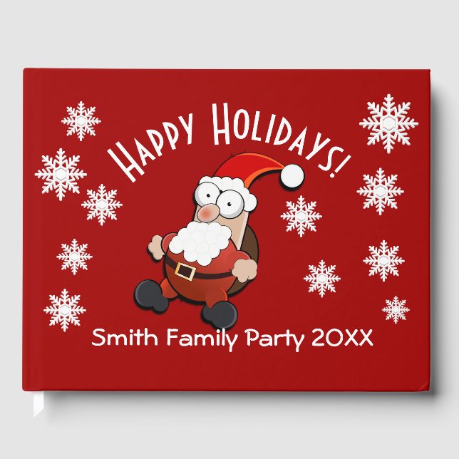 Surprised Santa Custom Guest Book (Front)