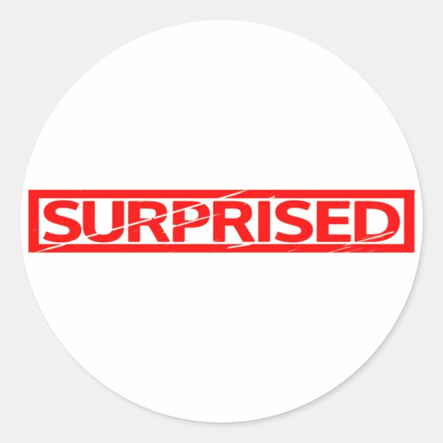 Surprised Stamp Classic Round Sticker (Front)