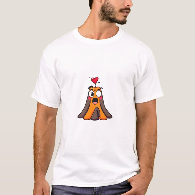 Surprised Volcano Love T-Shirt (Front)