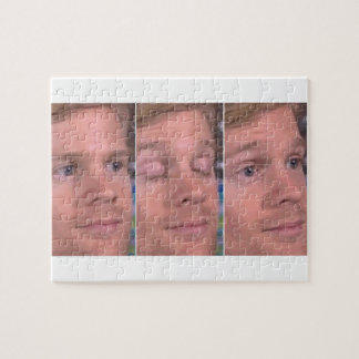 Surprised White Guy Blinking Reaction Meme Vine Jigsaw Puzzle