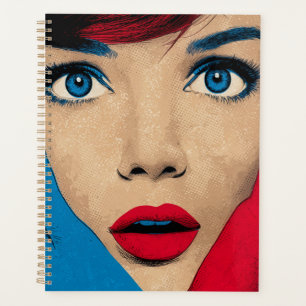 Surprised Woman in Pop Art Planner