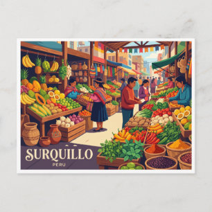 Surquillo Market Lima Peru Postcard
