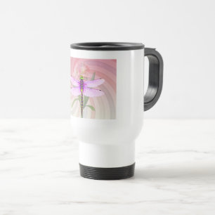 Surreal 60’s Theme Dragon Fly Travel Mug