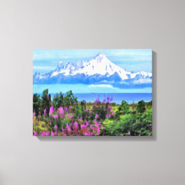 Surreal Alaskan Wilderness Canvas Print (Front)