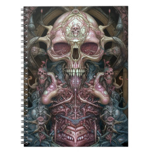 Surreal Anatomy Skull Horror Sci-Fi Art  Notebook