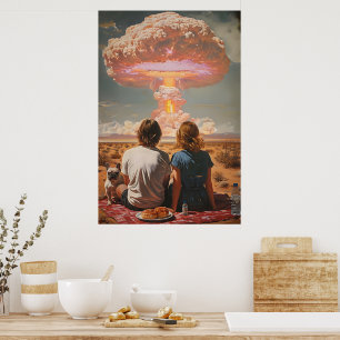 Surreal Atomic Picnic Digital Wall Art - Retro Cou