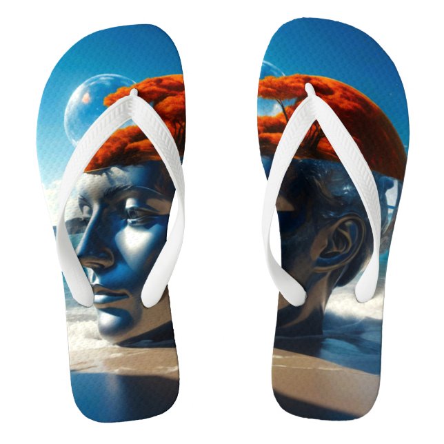 Surreal beach scenes jandals (Footbed)