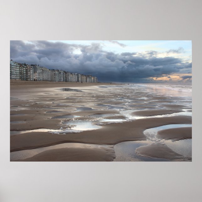 Surreal Belgian Coastal Landscape Poster (Front)