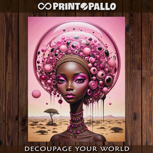 Surreal black woman in Africa Tissue Paper (Creator Uploaded)