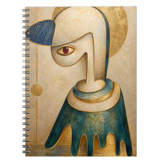 Surreal Blue & Gold Spiral Notebook