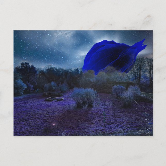 Surreal blue landscape postcard (Front)