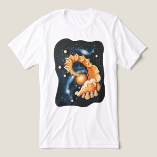 Surreal Celestial Seashell n Cosmic Nebula T-Shirt Tri-Blend Shirt