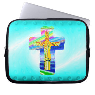 Surreal Christian Cross Laptop Sleeve