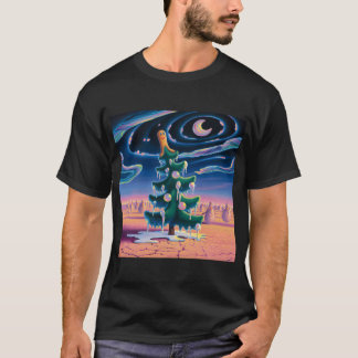 Surreal Christmas Tree with Gingerbread Topper T-Shirt