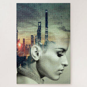 Surreal Cityscape Jigsaw Puzzle