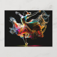 Surreal Colourful Dancing Ballerina