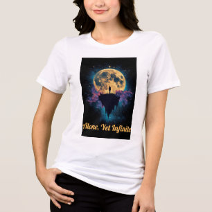 Surreal Cosmic Art T-Shirt Dreamy Night Sky Desi Tri-Blend Shirt