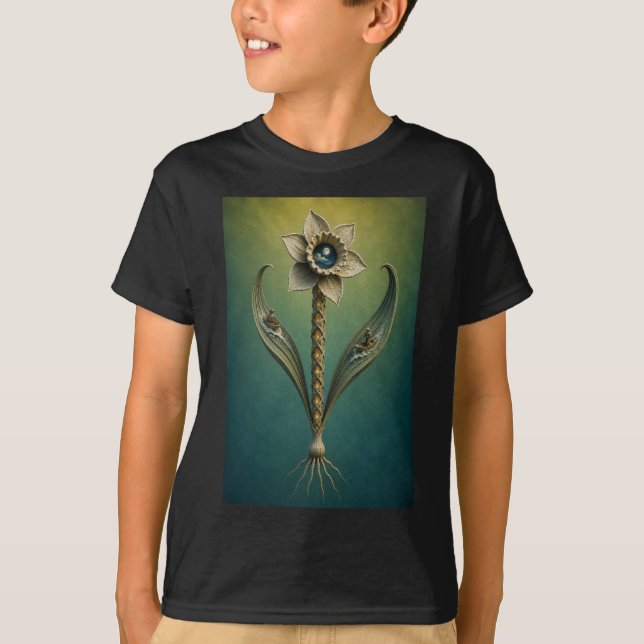 Surreal Daffodil Moonlight Fantasy T-Shirt (Front)