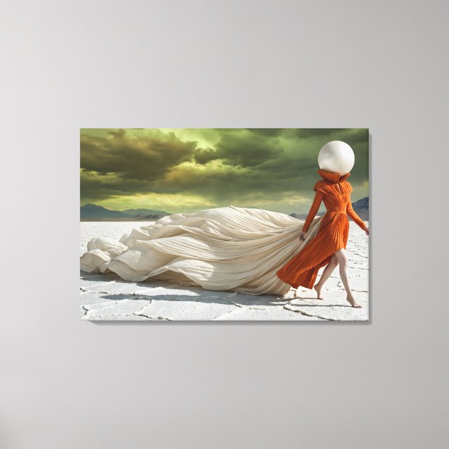 Surreal Desert Fashion Canvas Print (Front)