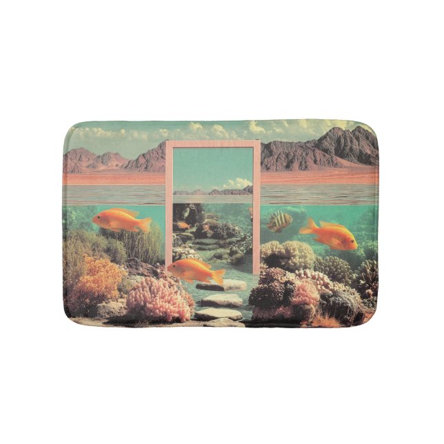 Surreal Desert Ocean with Door Bath Mat (Front)