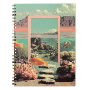 Surreal Desert Ocean with Door Notebook
