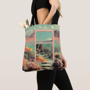 Surreal Desert Ocean with Door Tote Bag