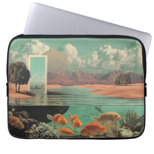 Surreal Doorway in Desert with Underwater Laptop Sleeve