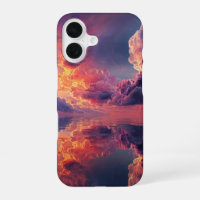 Surreal Dramatic Clouds With Fiery Sunset