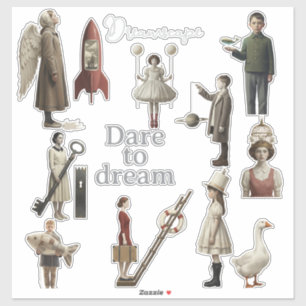 Surreal Dreamscape Character Set Vinyl Stickers