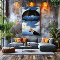 Surreal Dreamscape Umbrella Reveales starry night