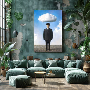 Surreal Dreamscape Wall Art - Faceless Man Cloud