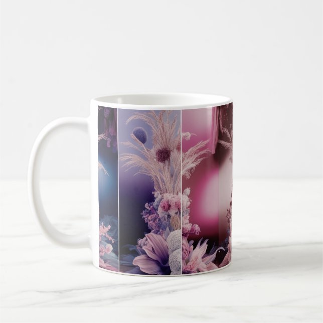 Surreal Dreamy Floral Split Panel Art Classic Mug (Left)